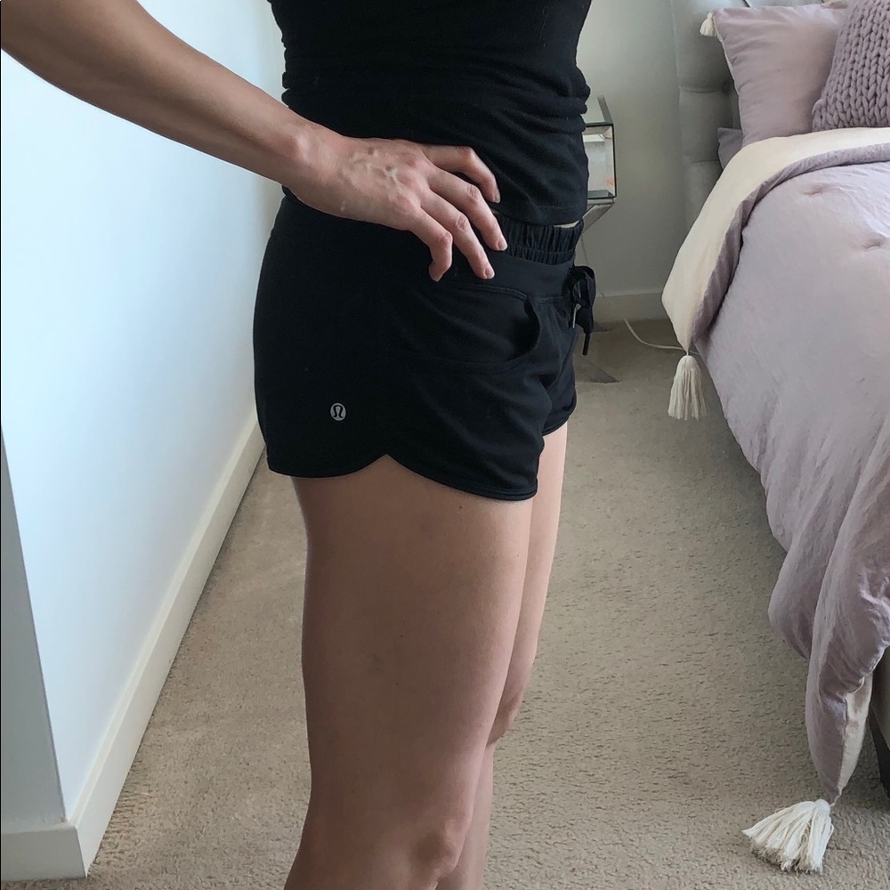 Lululemon black athletic shorts size 8